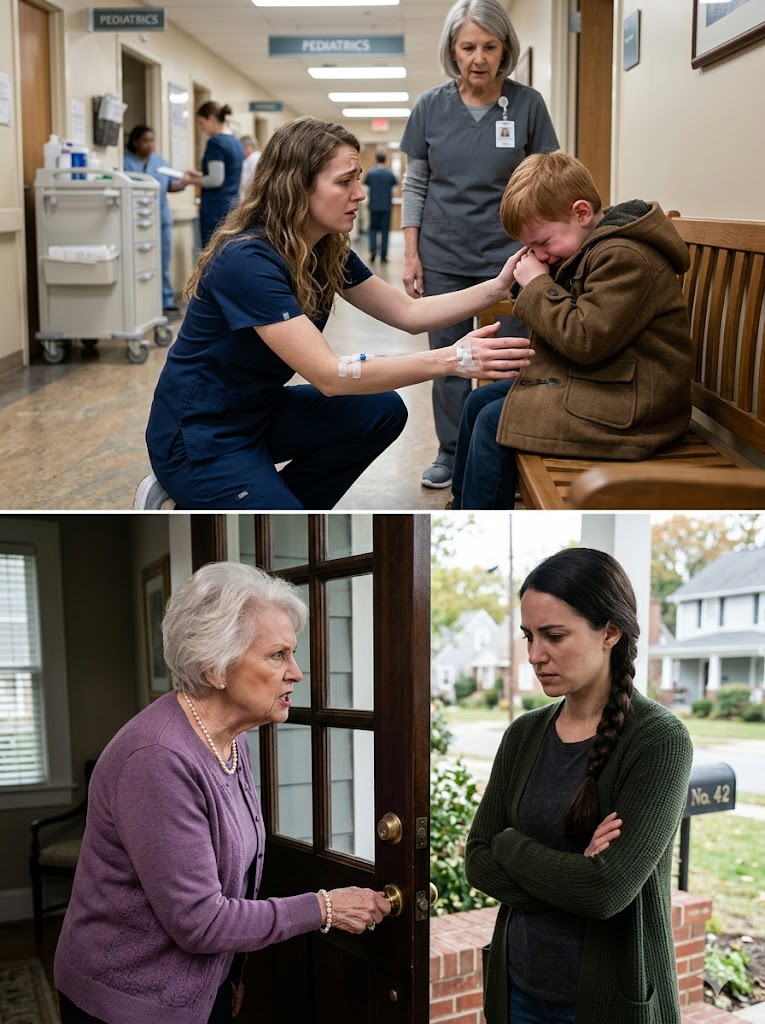 I woke up from surgery to find my four-year-old son abandoned on a hospital bench, crying into my coat. When I called my mother, she didn’t panic. She laughed and said, “Your sister needed us more.” That night, with stitches still burning, I changed every lock on my house. But the real nightmare began the next morning—when she returned with her old key, certain it would still open my door.