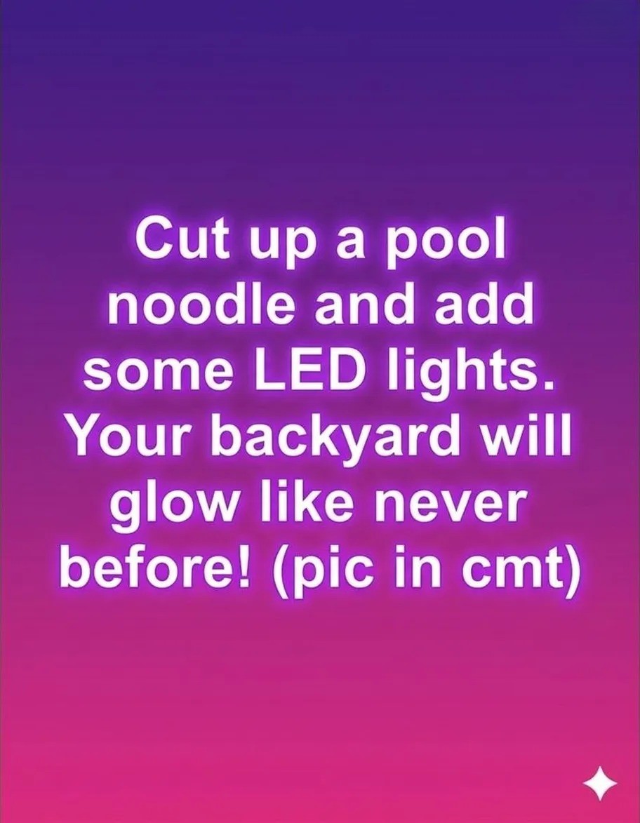 Easy DIY Outdoor Lighting Ideas Using Pool Noodles and LED Lights