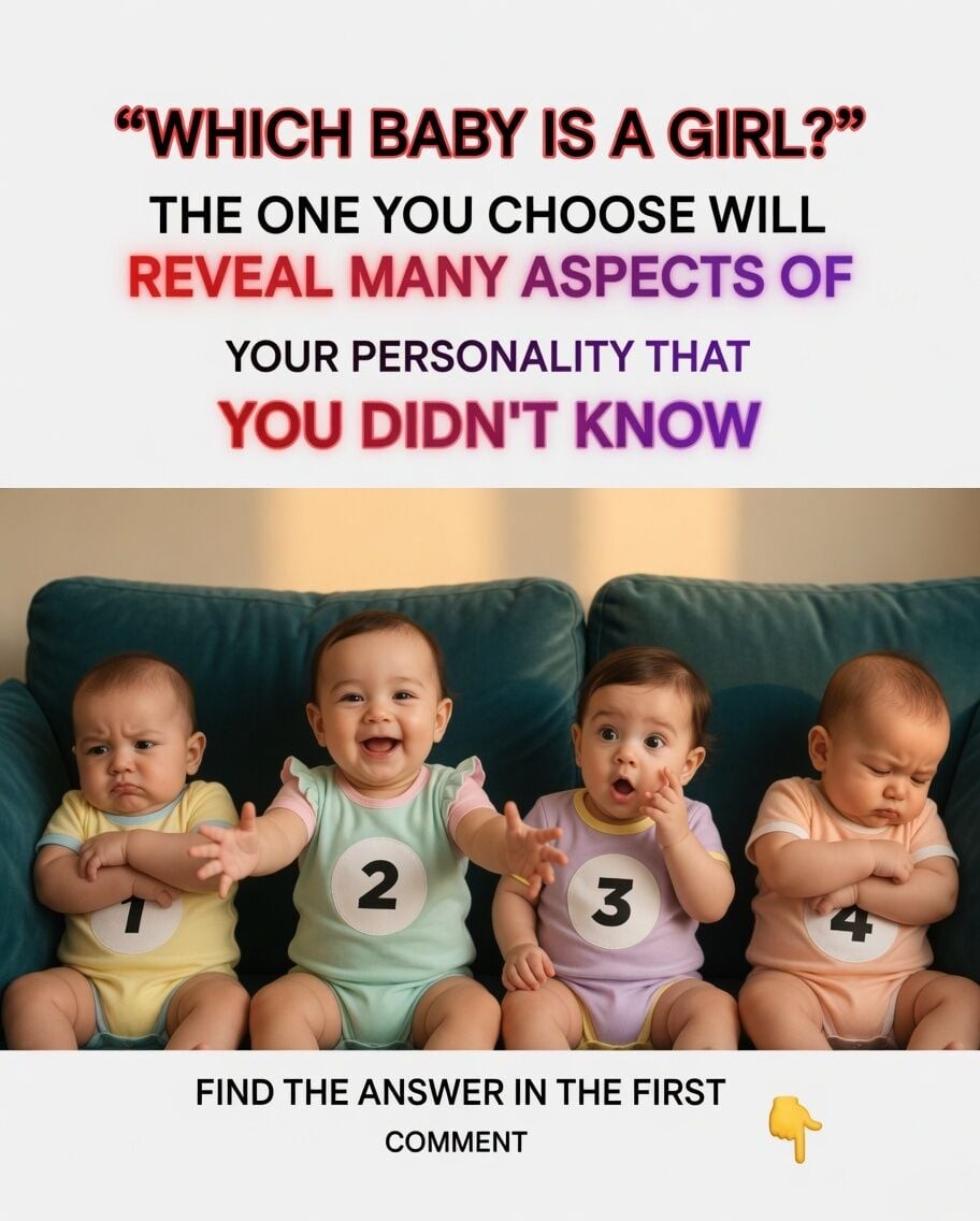 Psychological test: Which of these four babies is a little girl?