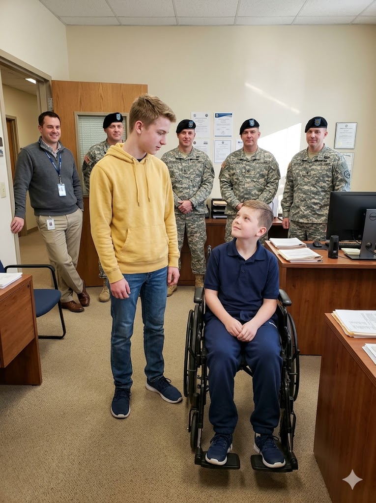 Military Veterans Surprise Young Boy Who Carried His Disabled Friend Through Trail