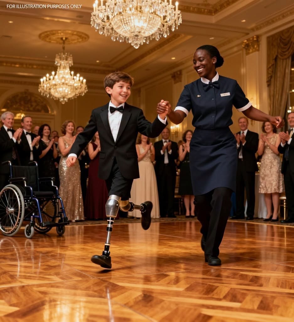 A Billionaire Father Watched a Waitress Gently Guide His Disabled Son Through a Dance — and Everything Changed