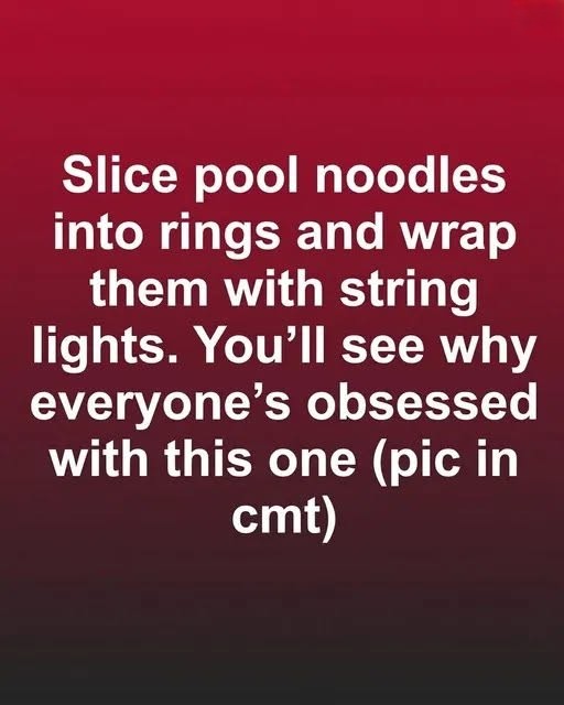 This Simple Pool Noodle and String Light Project Is Winning Over DIY Fans Everywhere