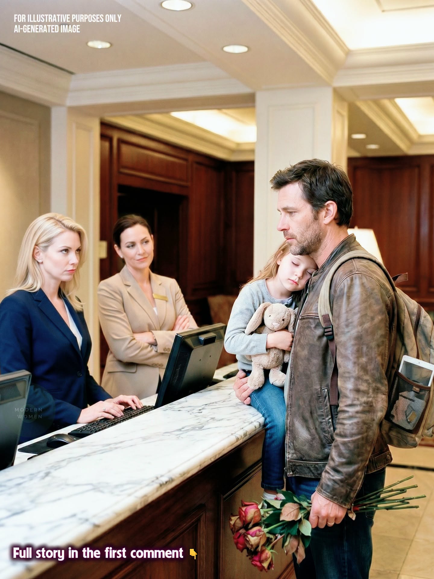 A Widowed Father Was Turned Away at His Own Hotel While Holding His Sleeping Daughter… Minutes Later, They Realized Who He Really Was, but It Was Already Too Late