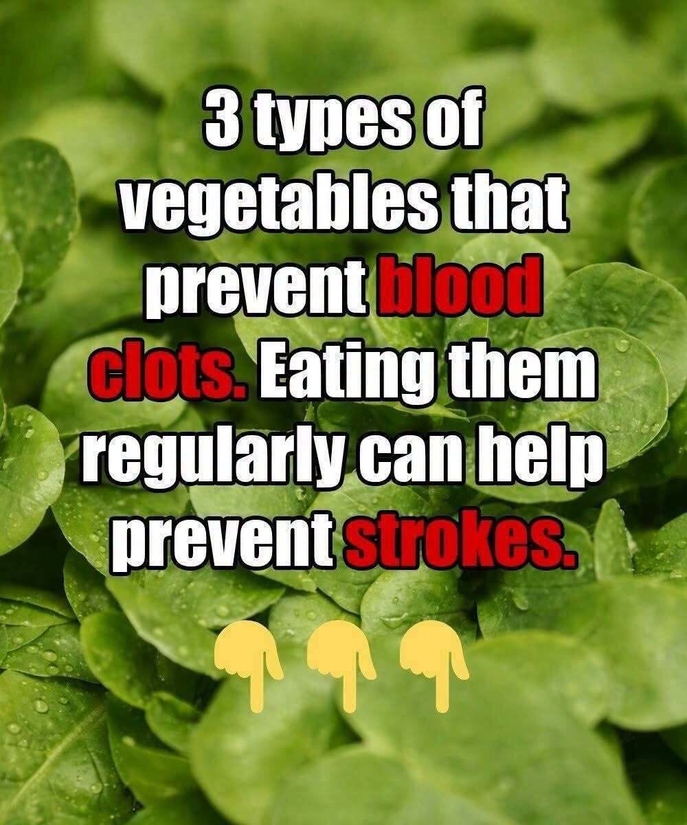 3 types of vegetables that prevent blood clots. Eating them regularly can help prevent strokes.