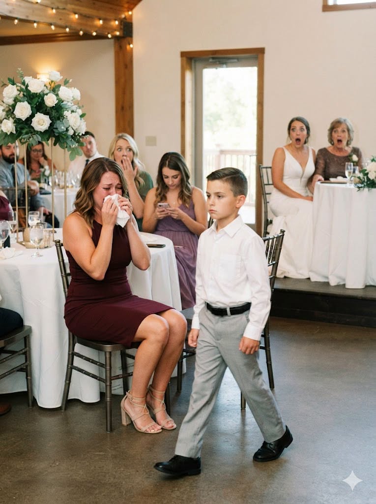 Young Boy Silences Entire Wedding Reception To Defend His Single Mother