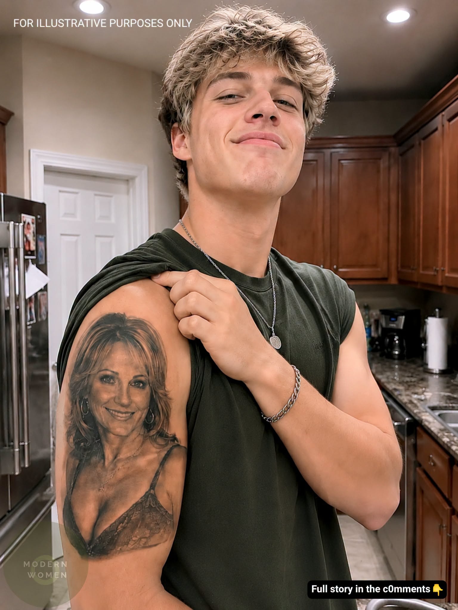 My 18-Year-Old Son Got His Stepmother’s Portrait Tattooed — The Reason His Father Paid for It Broke My Heart