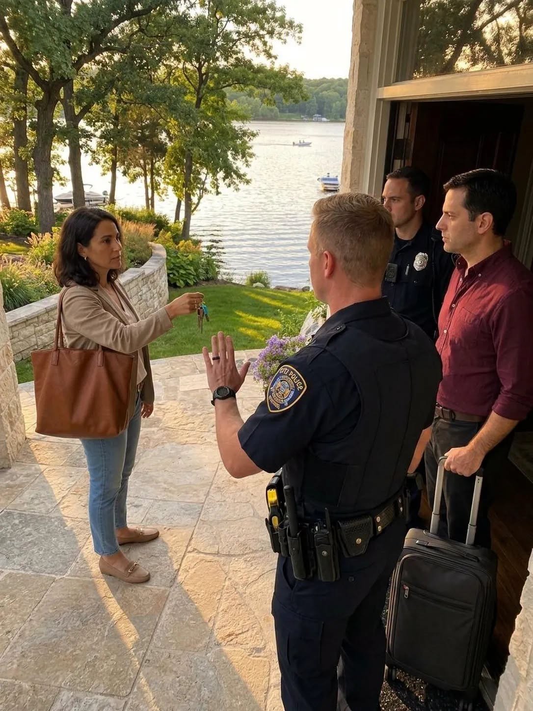 My Brother Claimed Dad Had Given Him My Lake House — But Two Officers Were Waiting at Sunrise