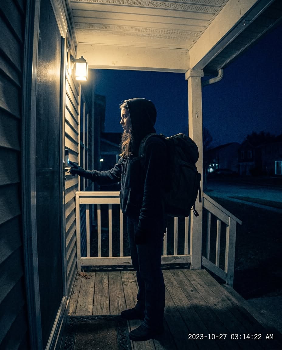 A Girl Stood on My Porch at 3 AM Three Nights in a Row and Never Knocked — I Knew That Chin
