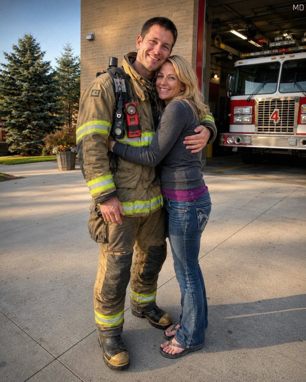 I Brought Birthday Cake to My Firefighter Husband’s Station — Then His Captain Asked One Terrifying Question