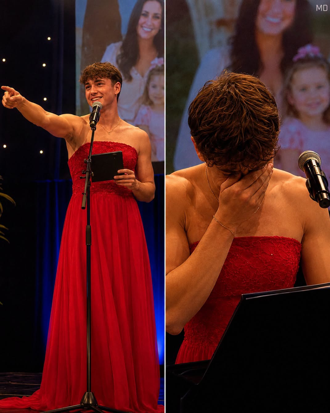My Son Walked Across Graduation in His Sister’s Red Dress — Then Everyone Learned Why