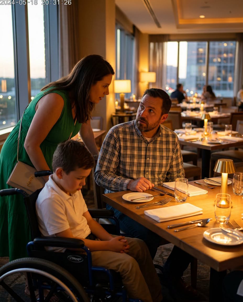 A Woman Demanded We Move My Disabled Son’s Wheelchair Because It Was “Ruining Dinner” — Then Her Own Son Walked Into the Restaurant